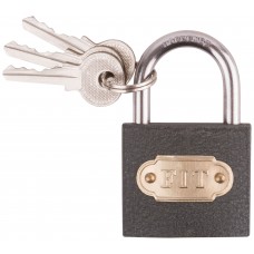 Замок навесной железный 38х32 мм, стальная дужка 5,2 мм (67138)