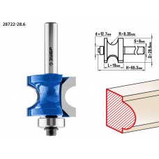 Фреза полустержневая 28.6?19 мм с подшипником радиус 6.3 мм ЗУБР Профессионал 28722-28.6