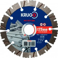 Диск алмазный сегментный по бетону PRO KRUGO MASTER 125х2,0х22,2х12 mm 81051250250
