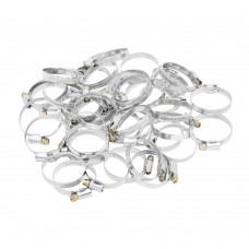 Хомуты металлические, Стандартное болтовое крепление 32-50 мм, 50 штук в упаковке, ширина 9 мм Сибртех (47561)