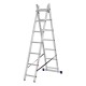 Лестница, 2 х 7 ступеней, алюминиевая, двухсекционная, Сибртех (97907)