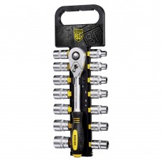 Набор головок торцевых 6-гранных SuperLock с трещоткой 1/2