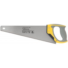 Ножовка по дереву, мелкий каленый зуб 12 ТPI, 3D заточка, 3К пласт.прорезиненная ручка, Профи 400 мм (40482)