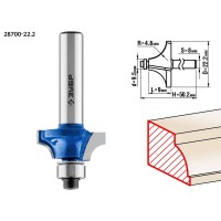 Фреза кромочная калевочная №1 22.2?9 мм радиус 4.8 мм ЗУБР Профессионал 28700-22.2