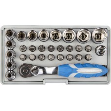 Набор трещотка биты и торцовые головки 31 шт ЗУБР 26054-H31