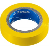 Изолента ПВХ ЭЛЕКТРИК-10 15 мм x 10 м, 6000 В, желтая, не поддерживает горение ЗУБР Профессионал 1233-5_z02