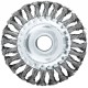 Корщетка-колесо, посадочный диаметр 22,2 мм, стальная витая проволока 125 мм (39103)