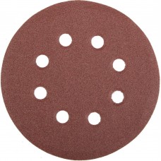 Круг шлифовальный универсальный MASTER 125 мм, 8 отверстий, Р120, 5 шт STAYER 35452-125-120