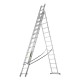 Лестница, 3 х 14 ступеней, алюминиевая, трехсекционная, Сибртех (97824)