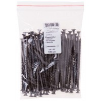 Саморезы черные по гипроку к дереву 4,8 х 95 100 шт Фасовка (22395-0)