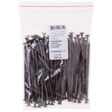 Саморезы черные по гипроку к дереву 4,8 х 95 100 шт Фасовка (22395-0)