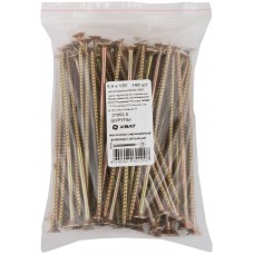 Шурупы желтопассированные, универсальные 5 х 120 100 шт Фасовка (21602-0)