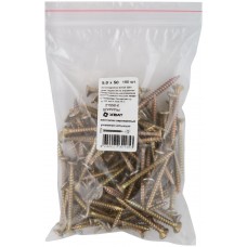 Шурупы желтопассированные, универсальные 5 х 50 100 шт Фасовка (21550-0)