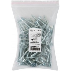 Шурупы оцинкованные, универсальные 6 х 50 100 шт Фасовка (20750-0)