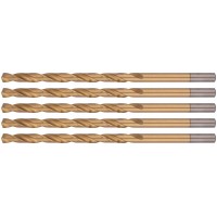 Сверла HSS по металлу, удлиненные, титановое покрытие 7,0х156 мм (5 шт.) (34270)