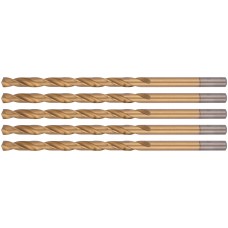 Сверла HSS по металлу, удлиненные, титановое покрытие 7,0х156 мм (5 шт.) (34270)
