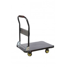 Тележка платформенная 600 кг TOR PH600 (720х470) со складной ручкой (пластиковые колеса 100 мм) (1024683)