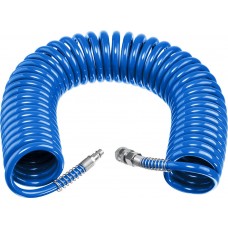 Шланг воздушный спиральный 15 м 8?12 мм 15 бар с фитингами рапид ЗУБР Профессионал 6472-15