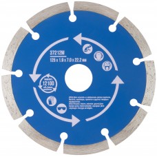Диск отрезной алмазный сегментный (сухая и влажная резка) 125 х 1,9 х 7 х 22,2 мм (37212М)