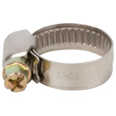 Хомут обжимной (нержавеющая сталь со сваркой) 12-22 мм (64274)