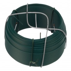 Проволока с ПВХ покрытием, зеленая 0.9 мм, длина 50 м Сибртех (47770)