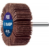 Круг шлифовальный лепестковый d 50 x 20 мм, P180, на шпильке d 6 мм ЗУБР Профессионал 36601-180_z01