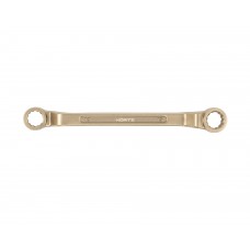 Ключ гаечный накидной двусторонний коленчатый 14х15 искробезопасный сплав AlCu 151-1415, HORTZ