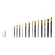 Набор сверл по металлу, 1-10 мм, HSS-Tin, Golden Tip, 19 шт Denzel (72321)