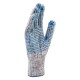 Перчатка х/б, ПВХ покрытие, Точка, серый меланж, 10 класс (67815)