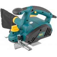 Рубанок 900 Вт; 16000 об/мин; 82 мм; 0-3,0 мм; паз 0-16 мм; 3 кг; прав. выброс; ал.опора; рез. накл.; коробка (80498)