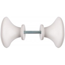 Ручка-кнопка дверная пластиковая белая (66835)