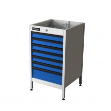 Тумба с 7-ю ящиками синий (светло-серый) RUNTEC TS7-7035-5005