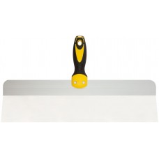 Шпатель фасадный нержавеющий Профи, прорезиненная ручка с метал.бойком 450 мм (06447)