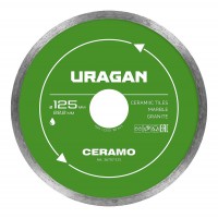 Диск алмазный отрезной сплошной CERAMO URAGAN 125 мм 36707-125  