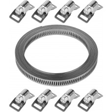 Набор хомутов универсальных 3 м?8 мм нержавеющих 8 замков ЗУБР Профессионал 37811-H8