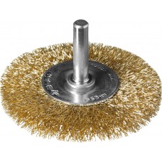 Щетка дисковая для дрели 63 мм, витая стальная латунированная проволока 0.3 мм ЗУБР Профессионал 3520-063_z02