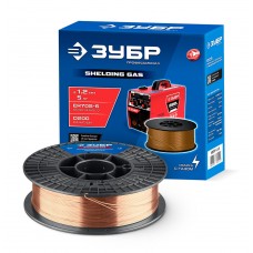 Сварочная проволока омеднённая О-СП, d 1.2 мм, 5 кг, тип ER70S-6 (аналог Св-08Г2С-О) ЗУБР Профессионал 40075-1.2-5