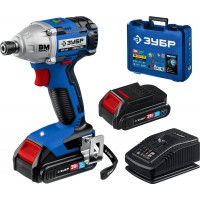 Бесщеточный винтоверт 20 В 280 Н·м 2 АКБ 2 А·ч кейс Профессионал ЗУБР Т7 GVB-250-22