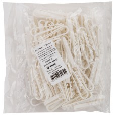 Дюбель-хомут для крепления кабеля 5-10 мм белый (нейлон), 100 шт (фасовка) (60450-0)