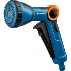 Поливочный пистолет X-S, с регулятором напора, душевой, 4 режима, курок спереди, двухкомпонентный, PROLine GRINDA 429165