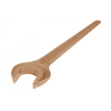 Ключ гаечный рожковый односторонний 90 мм длинная ручка омеднение HORTZ