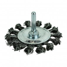 Кордщётка дисковая (витая оцинкованная сталь 0.5 мм, диаметр 75 мм, хвостовик 6 мм) BERGER BG1734