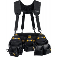 Пояс монтажника в комплекте: пояс монтажника, подтяжки и 3 сумки KBS-5 KRAFTOOL 38760-5