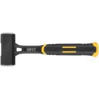 Кувалда кованая цельнометаллическая, пластиковая прорезиненная ручка 1 кг