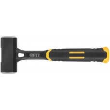 Кувалда кованая цельнометаллическая, пластиковая прорезиненная ручка 1 кг