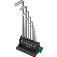 950/9 Hex-Plus 8 Набор Г-образных ключей, хром, 9 пр., 1.5/2/2.5/3/4/5/6/8/10 мм (WE-022102)