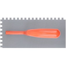Гладилка стальная с пластиковой ручкой, 280х130 мм зубчатая, зуб 8х8 мм (05138)