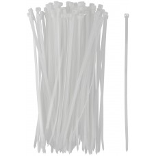 Хомуты нейлоновые для проводов, белые 100 шт., 4,8х250 мм (60375)