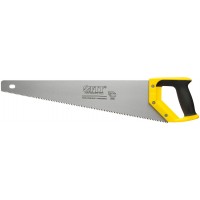Ножовка по дереву, крупный кален.зуб 5 ТPI с запилом 7 ТPI, 2D заточка, пласт.прорезинен.ручка 500 мм (40470)
