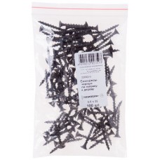 Саморезы черные по гипроку к дереву 3,5 х 32 100 шт Фасовка (22032-0)